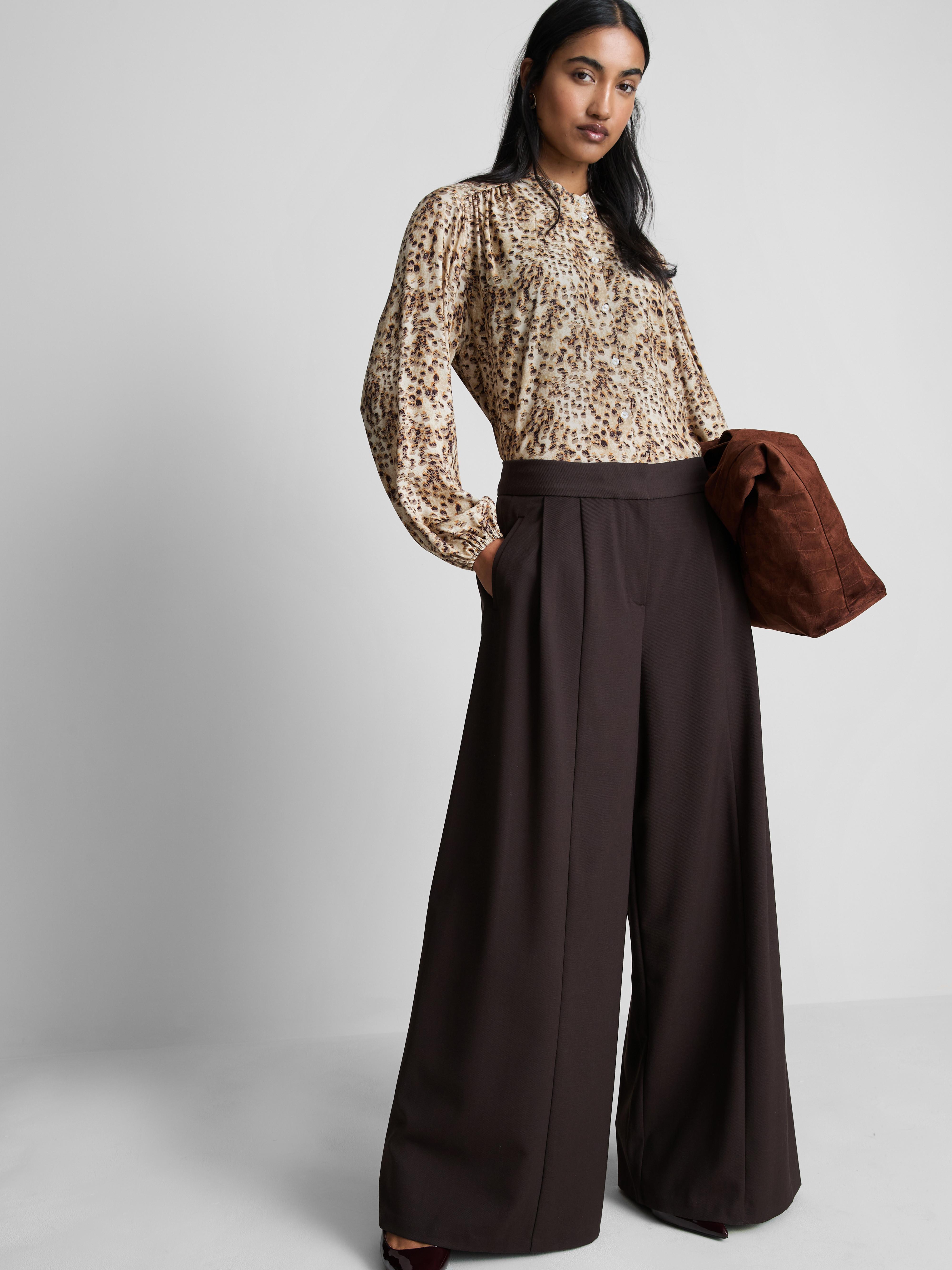 Button-Up Long Sleeve Blouse