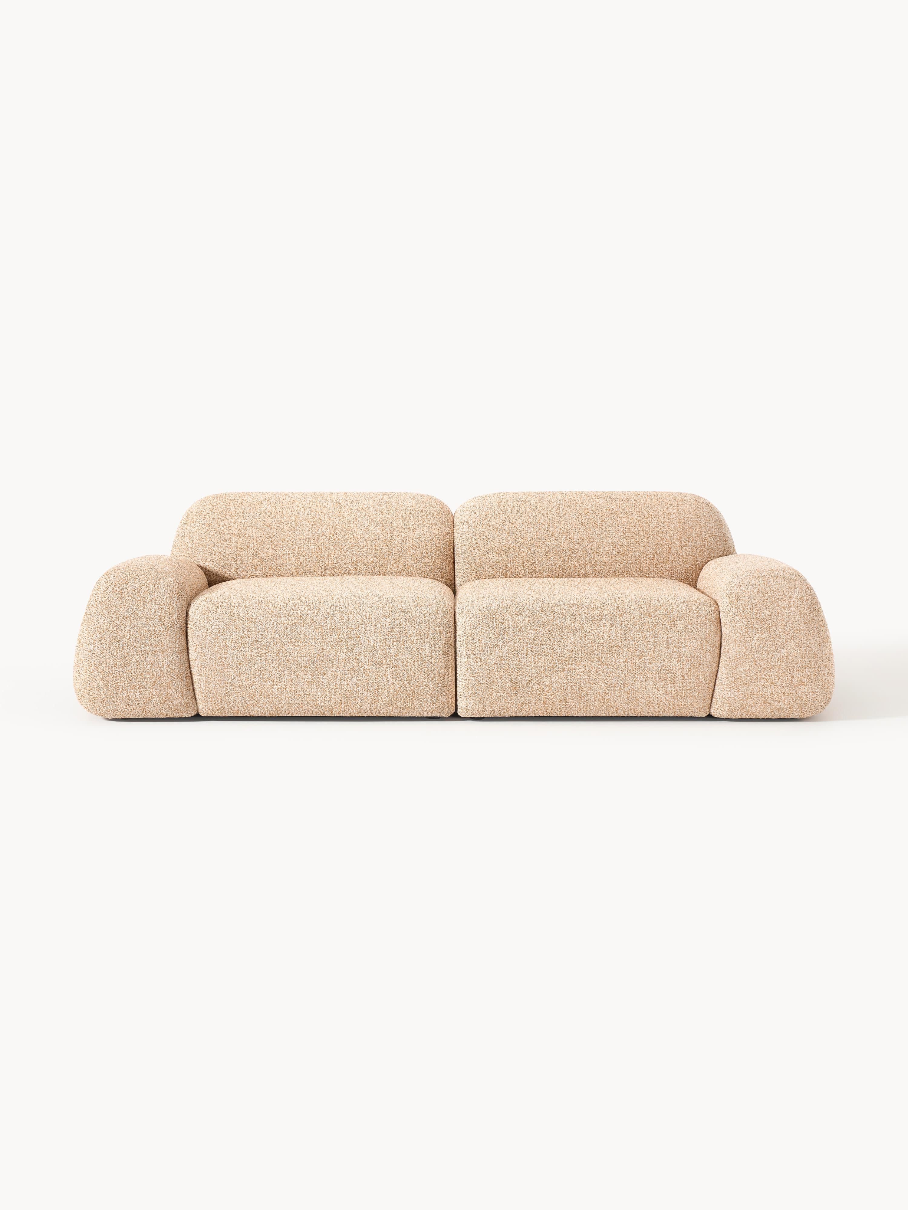 Modulares Bouclé-Sofa Wolke (3-Sitzer)
