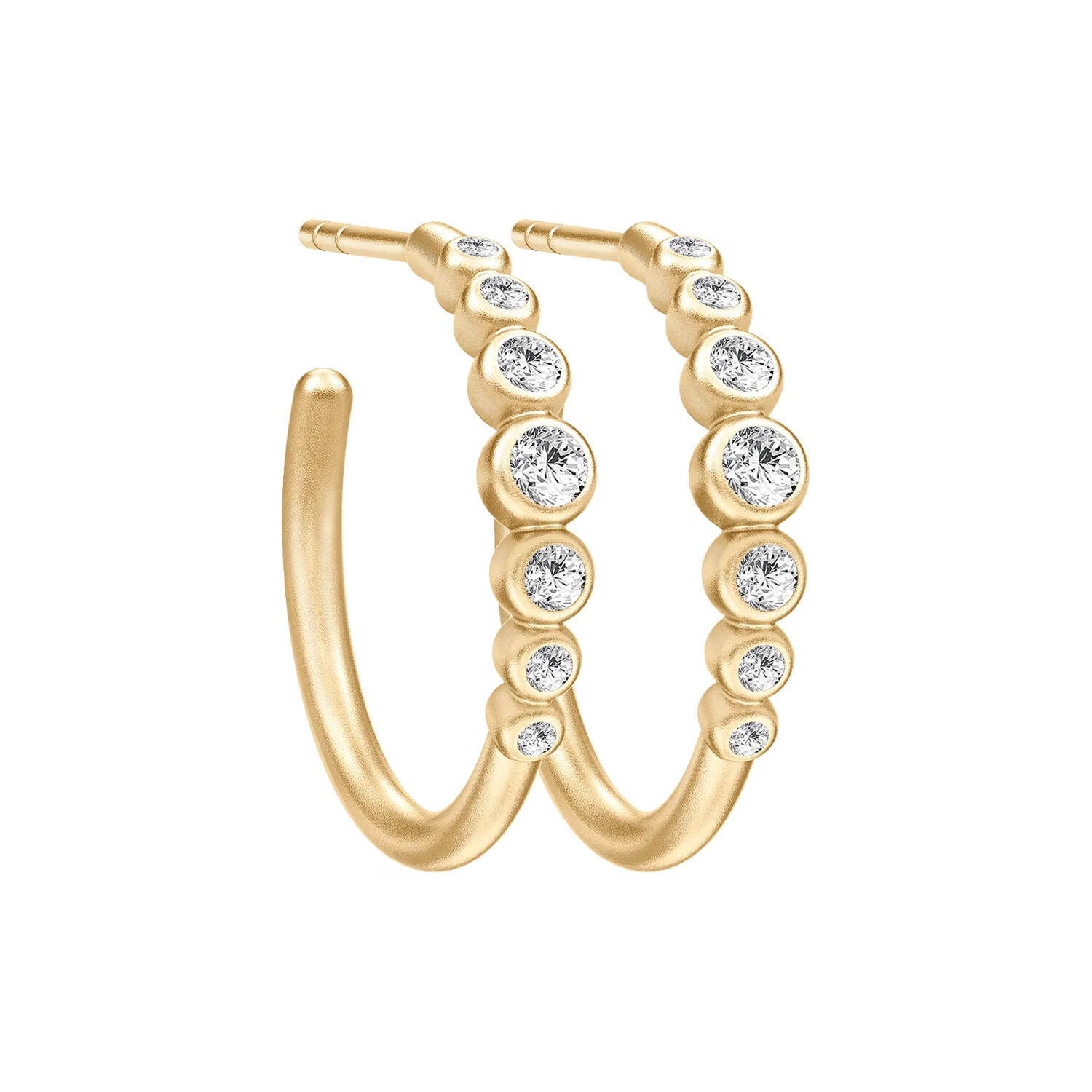 Grace Hoops, gold plated