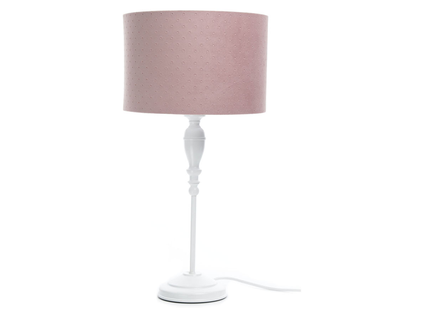 Lampa stołowa Jasmine bebe tkaninowa różowa