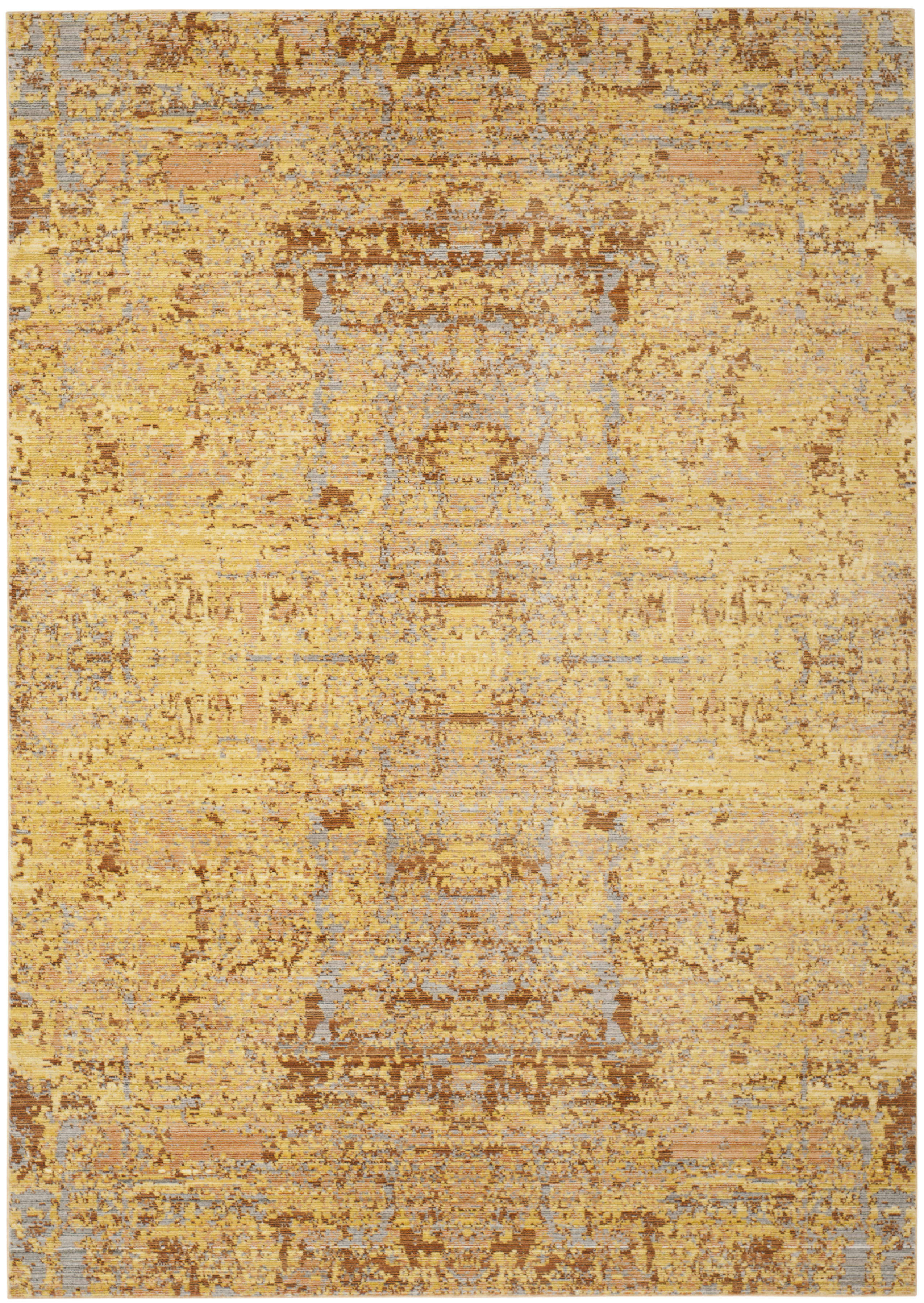 MYSTIQUE - Tapis de salon interieur en or & multicolore, 152 x 244 cm