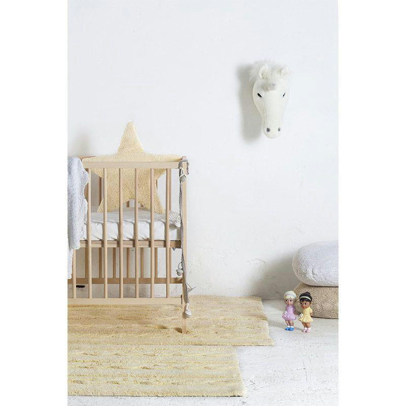 TRESSE - Tapis coton motif tresse vanille 120x80