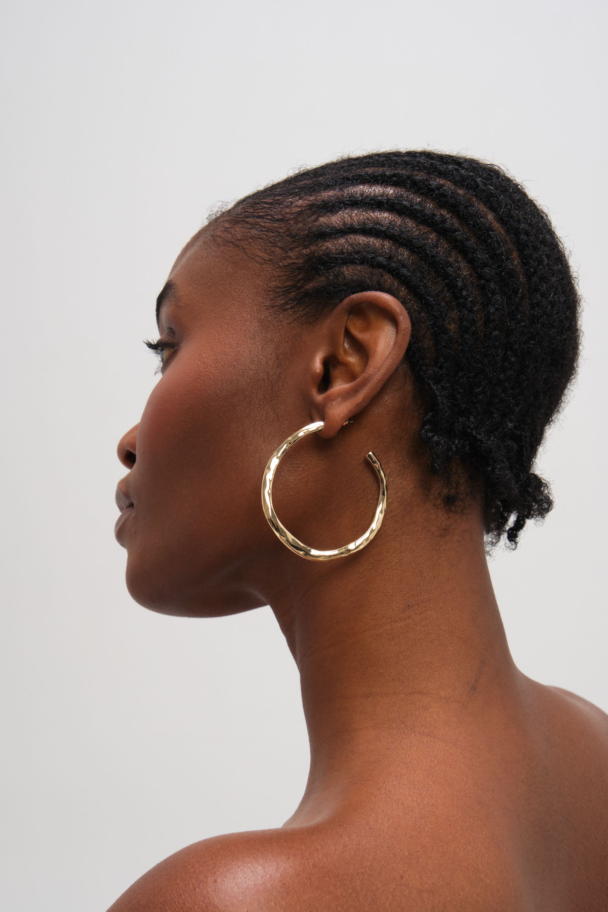 Mood Gold Plated Large Molten Hoops