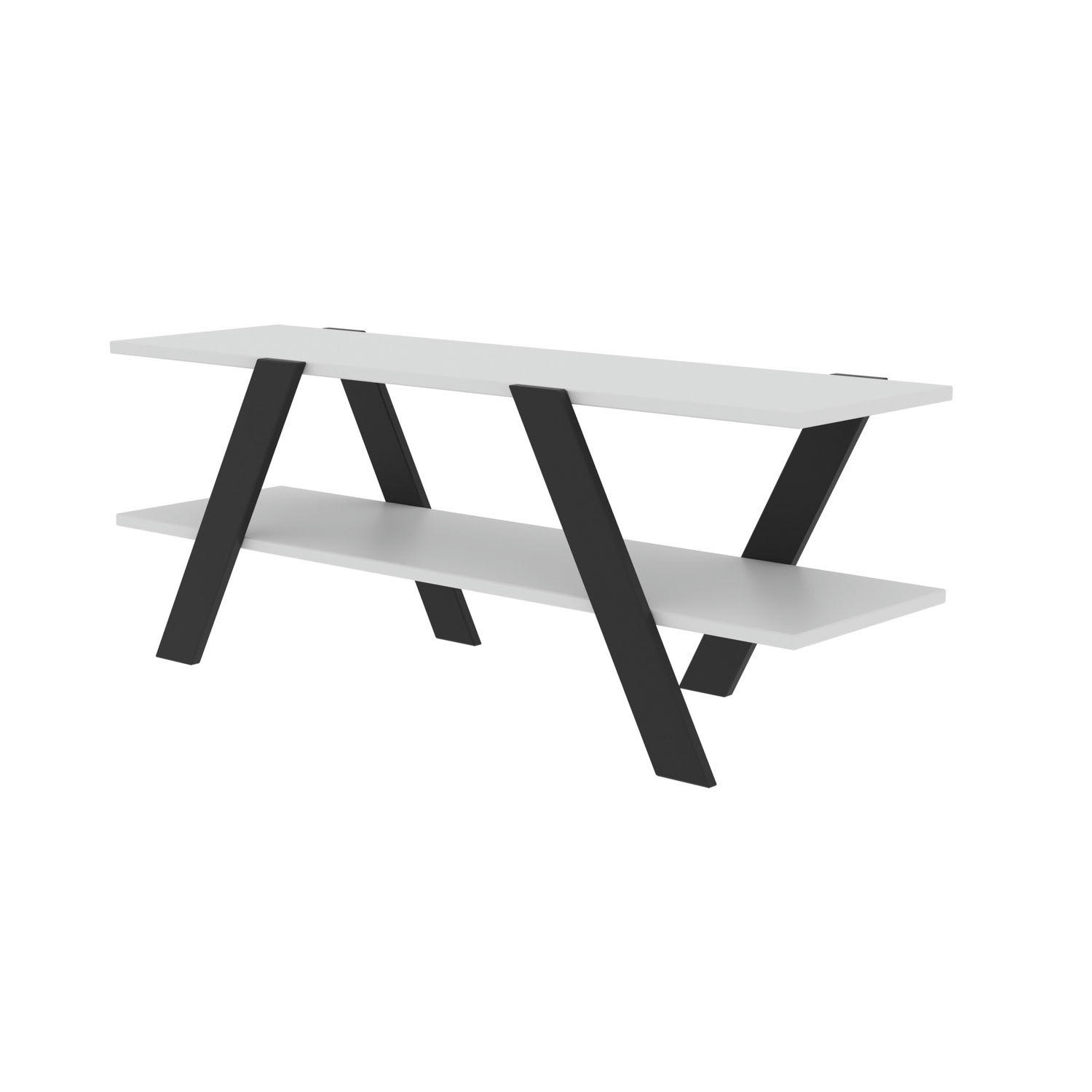 APRIL - Meuble TV blanc et gris