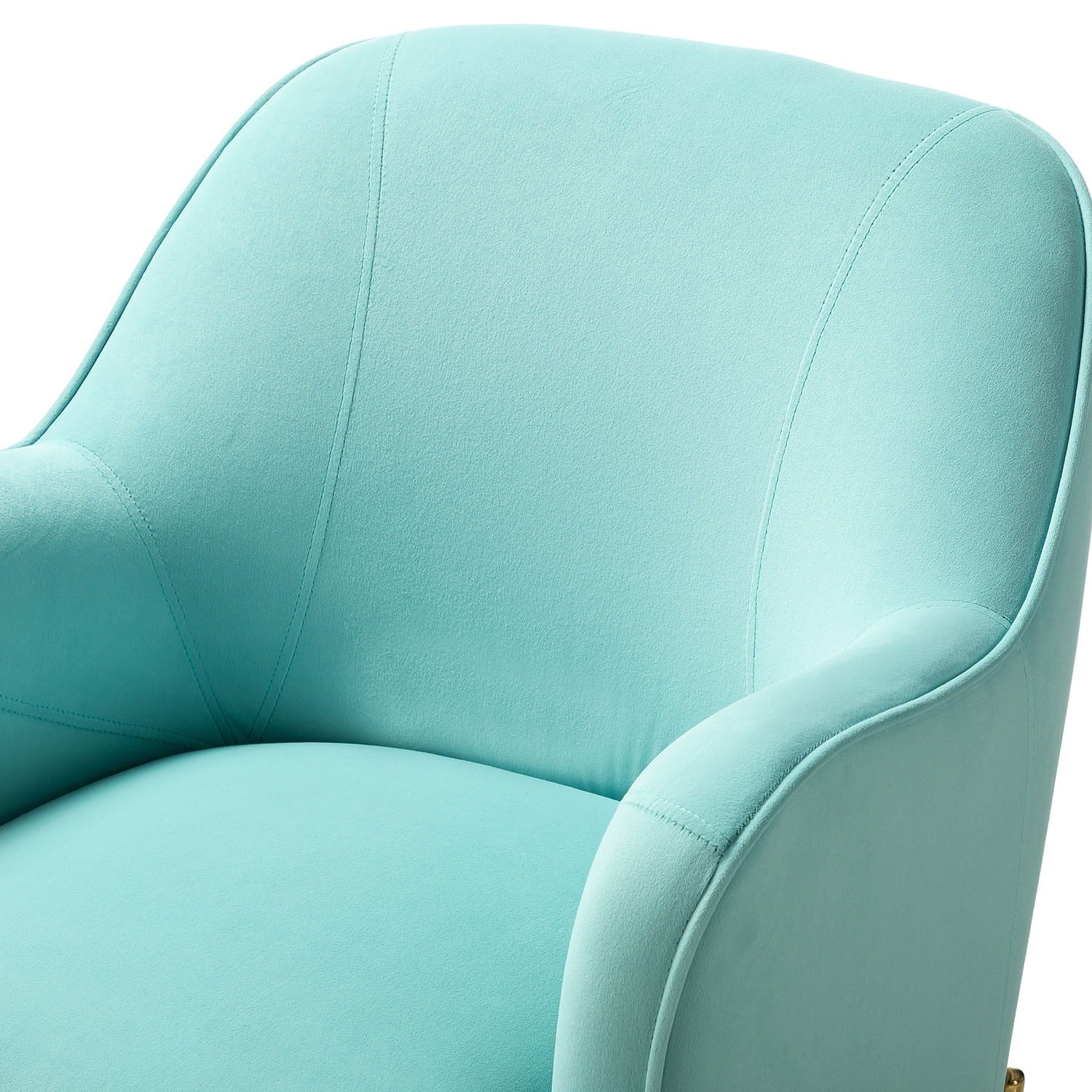 Marina Modern Velvet Accent Chair with Golden Legs Set of 2 by HULALA HOME