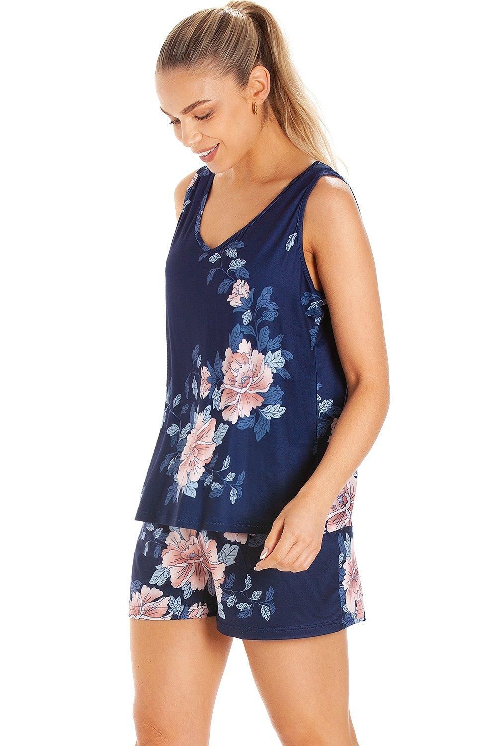 Camille Lightweight Floral Print Short Pyjama Set