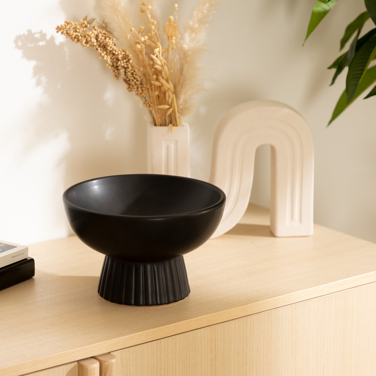 Bowl "Chaya" Ceramic, black, d.22 cm