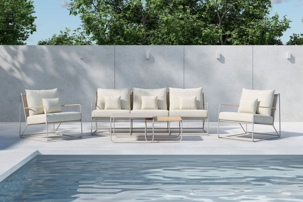 Rebellenclub Olbia loungestoel - Beige