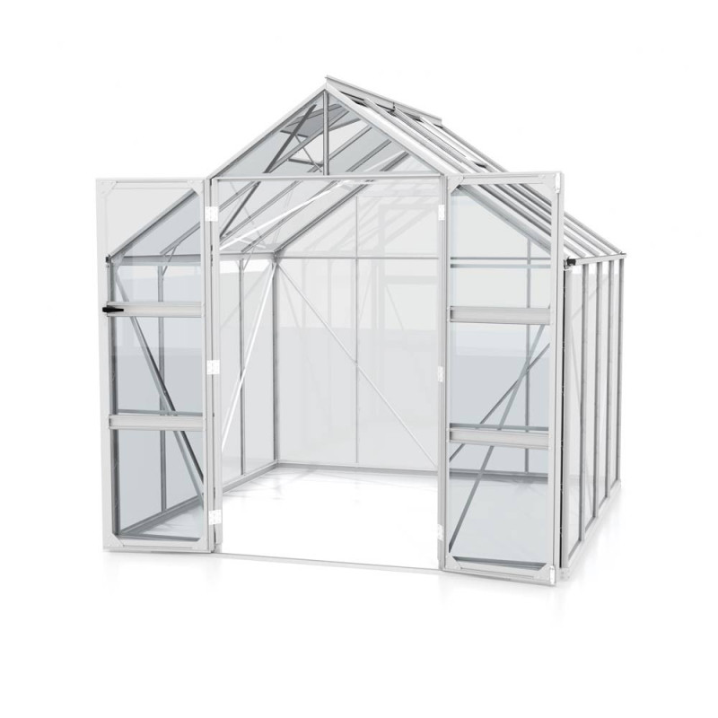 Serre en verre Domus aluminium anodisé 6,7 m² VITAVIA