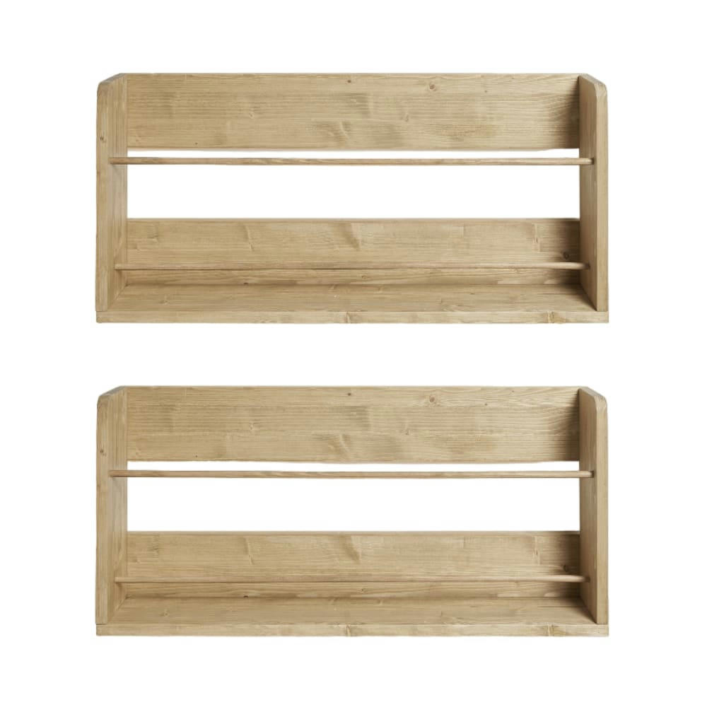 EHUD - Etagère murale pour chaussures en bois (2 unités) en naturel
