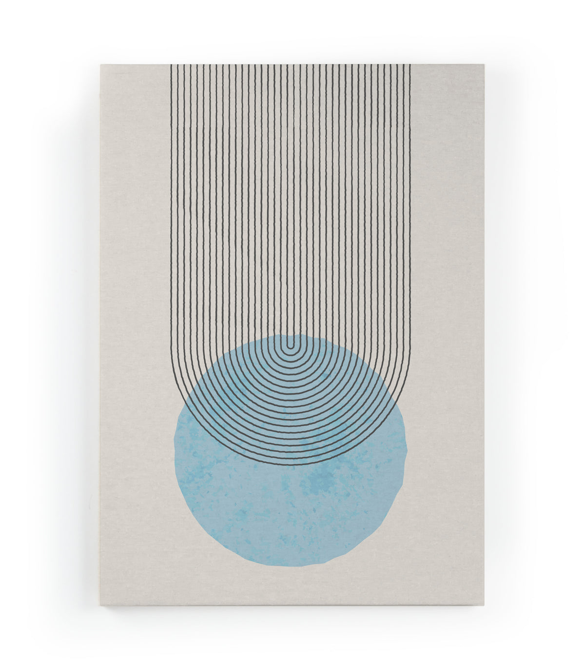 Canvas 60x40 Afdruk Blauw Geometrisch