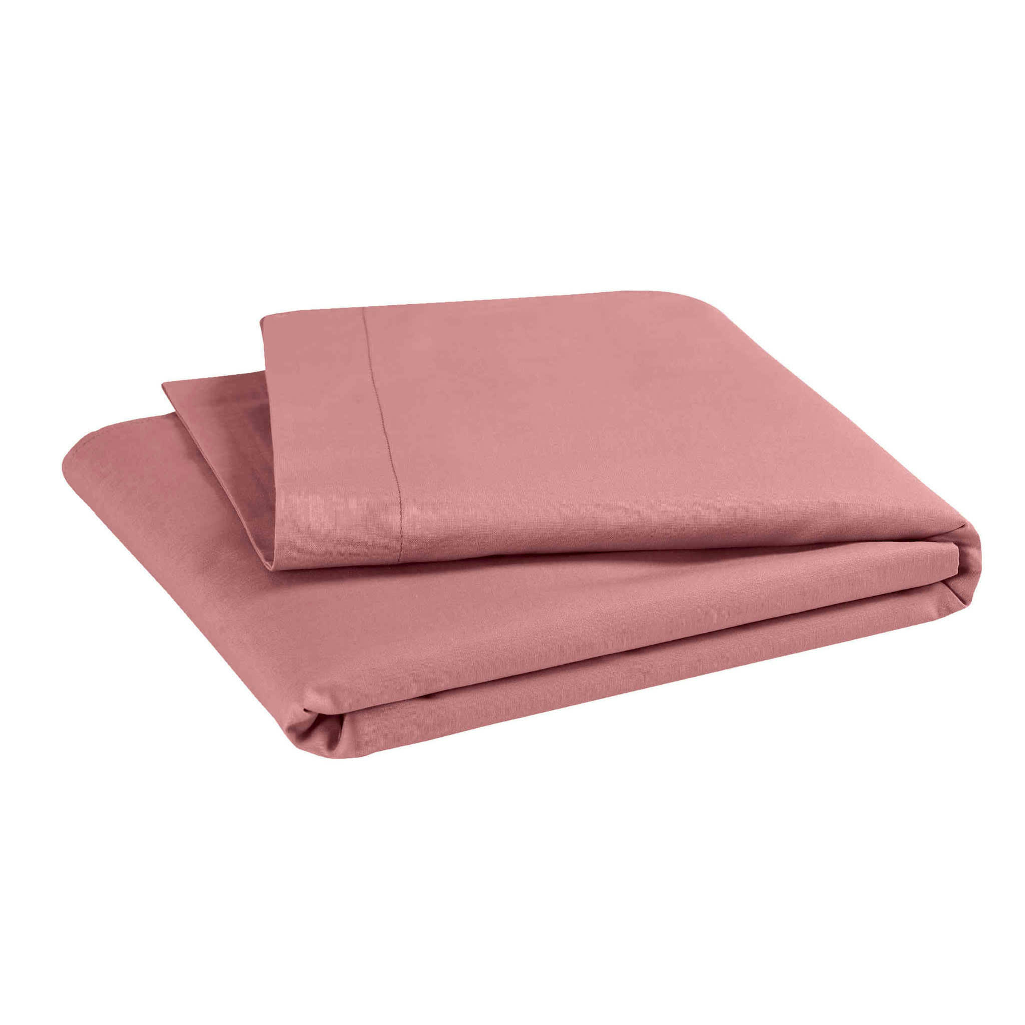 - Drap plat coton bio 118x180 bois de rose