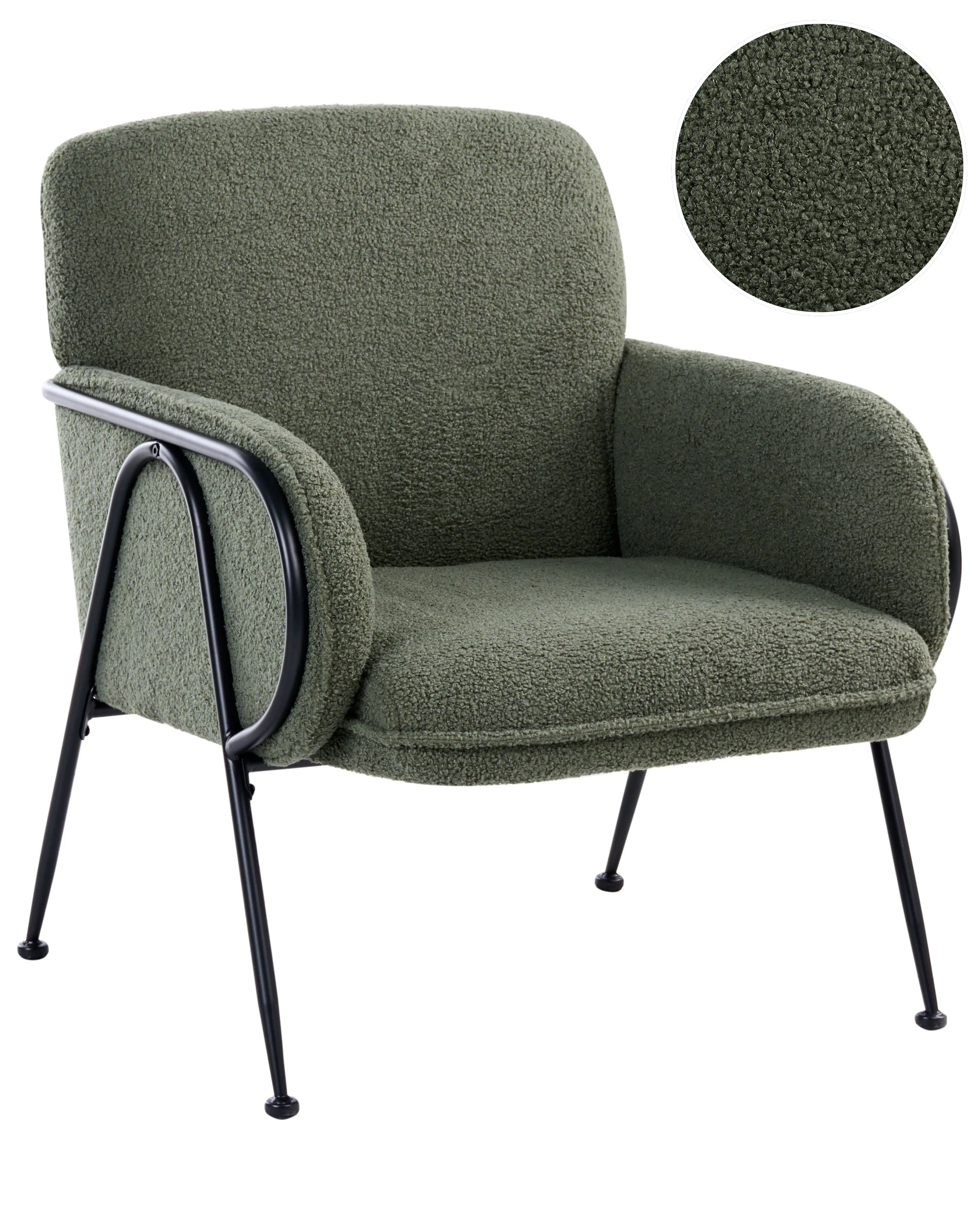 Armchair TRYSNES Boucle Green