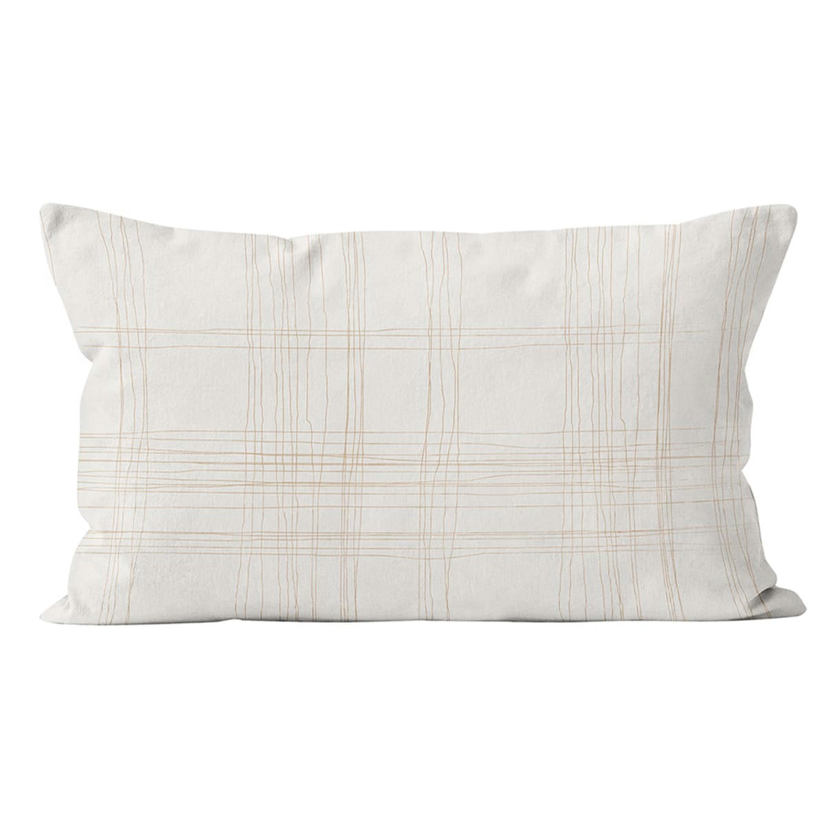 - Coussin tendance velours beige 40x67cm