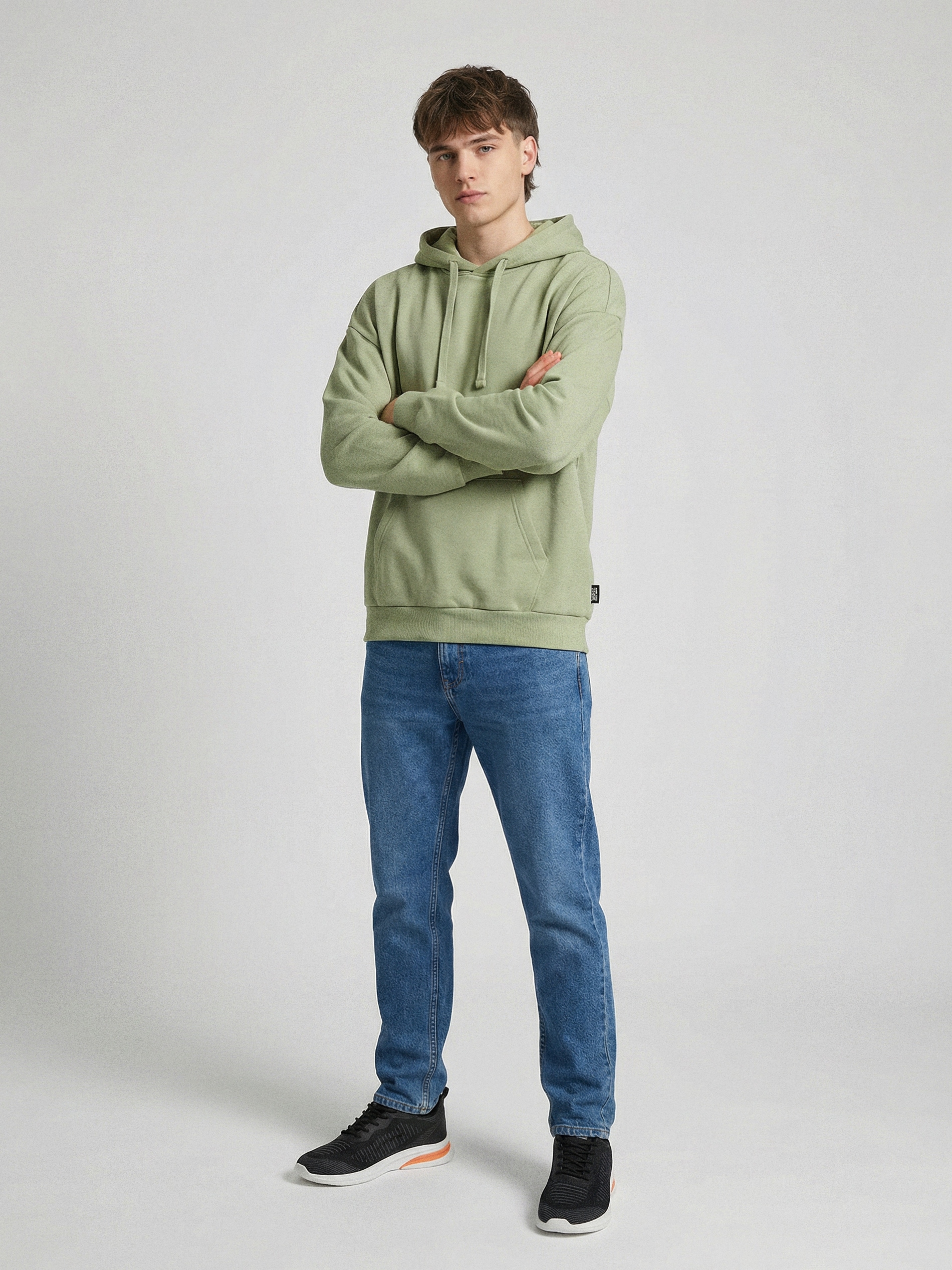 Bluza z kapturem z domieszką bawełny