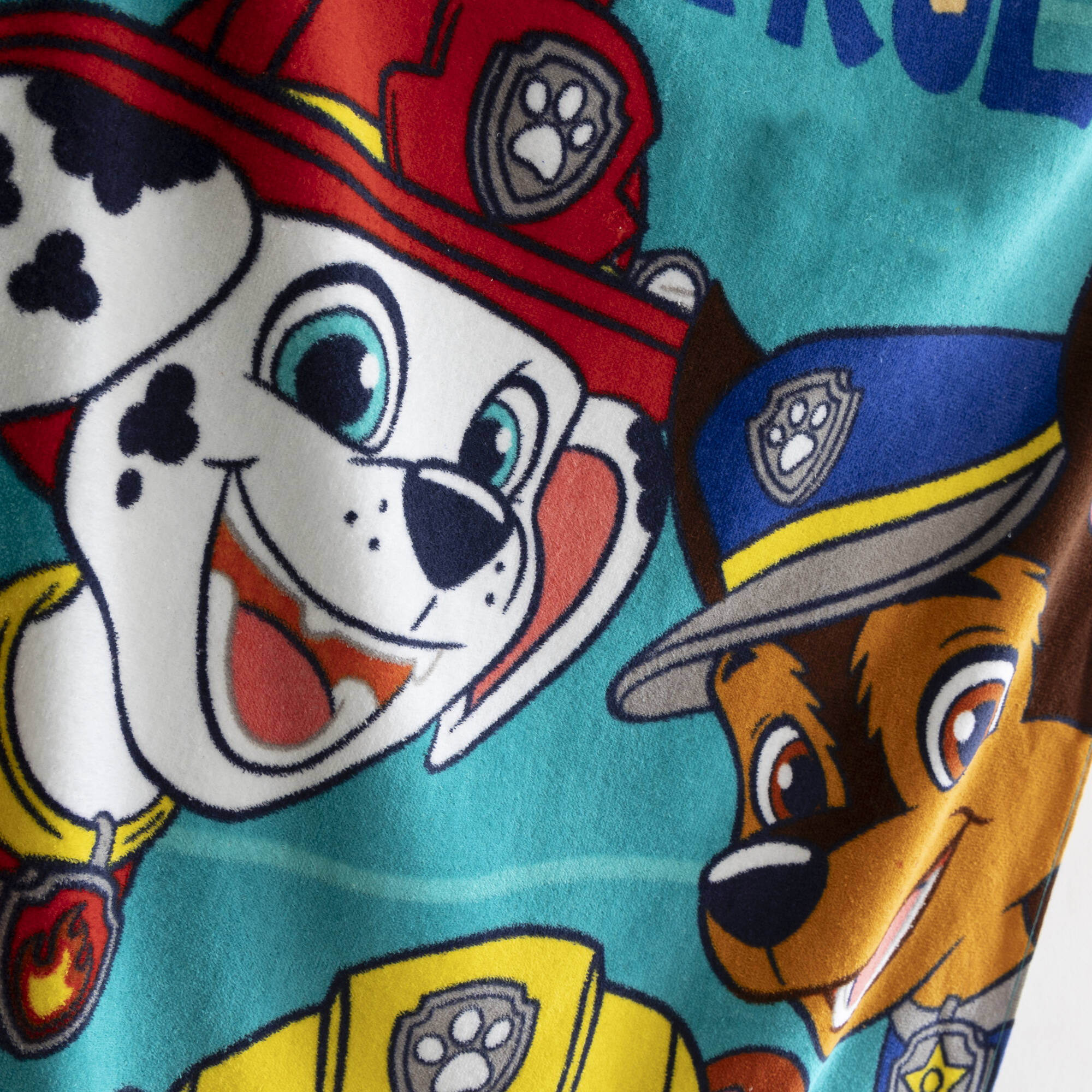Drap de bain enfant Pat'Patrouille éponge et velours coton - 320g/m2
