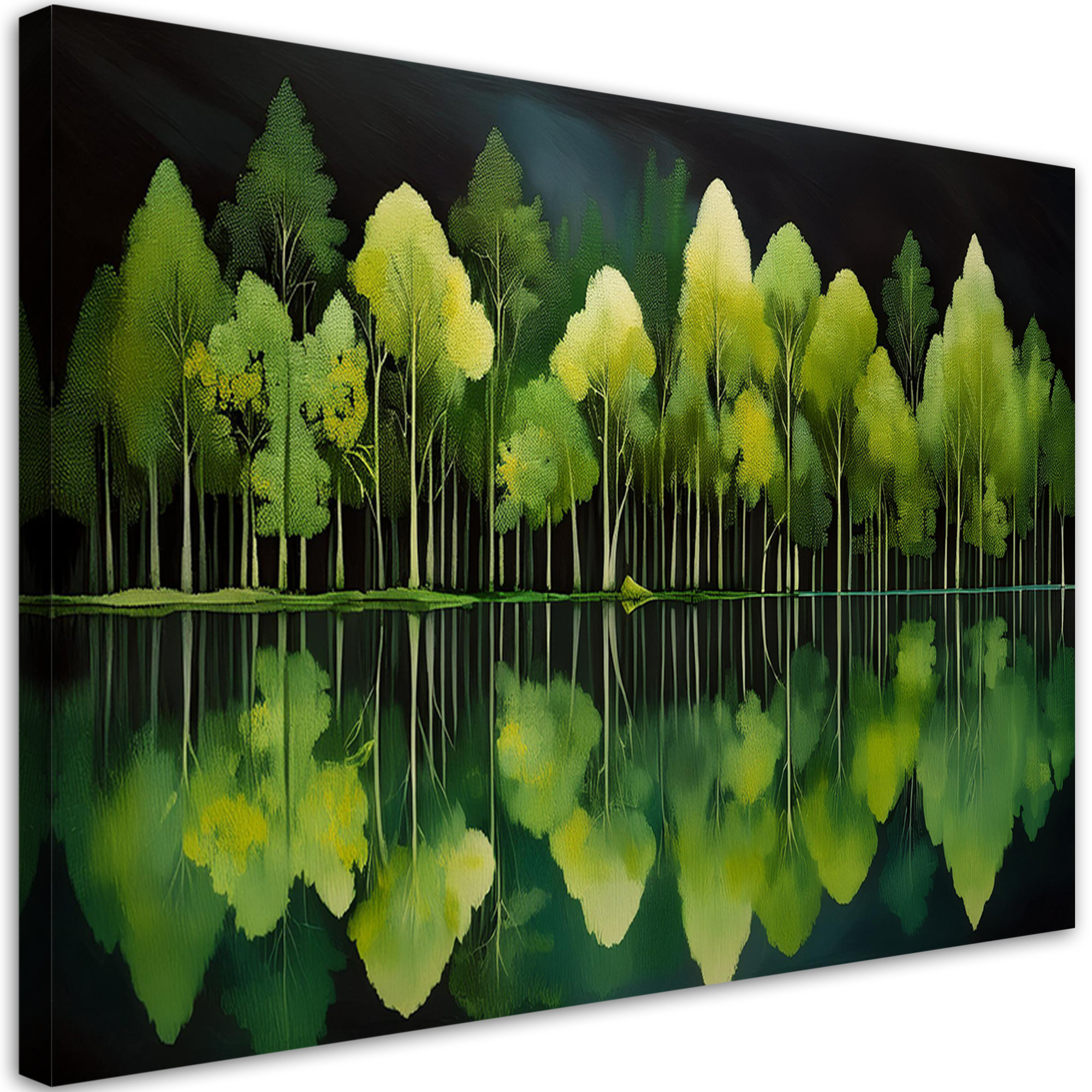 Feeby Obraz na płótnie, Las Natura Zielony Krajobraz 60x40