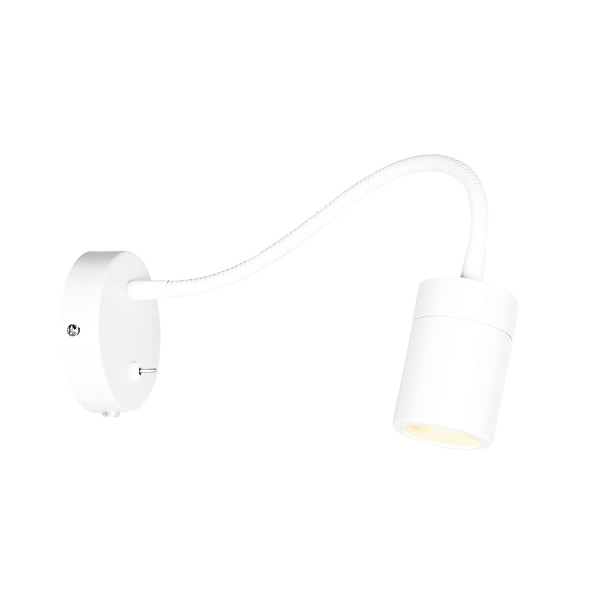 Mexlite - wandlamp - Upround - wit - metaal staal - bedlampje - GU10