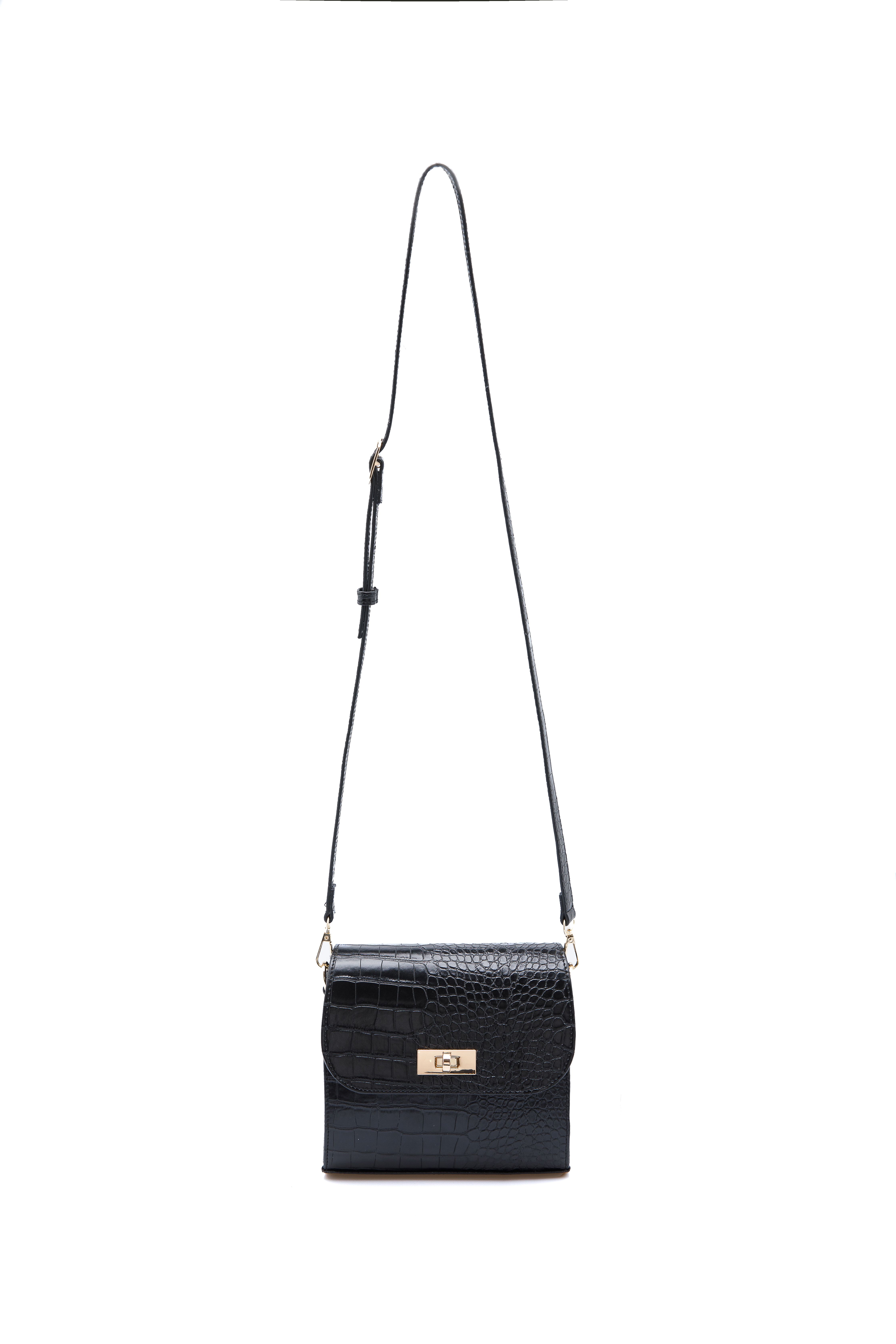 Belissh Croc Pu Leather Crossbody Bag