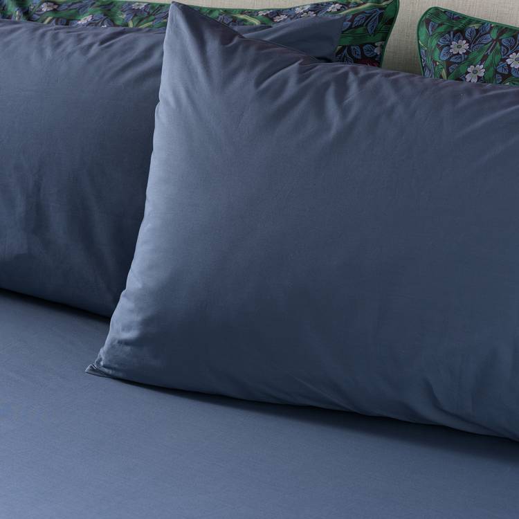 Habitat x Morris & Co. Cotton Indigo Fitted Sheet - Single
