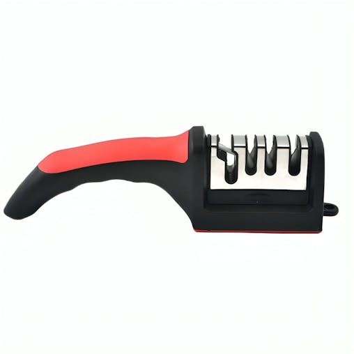 NNEOBA 4-Segment Handheld Knife Sharpener Red Aluminum Alloy