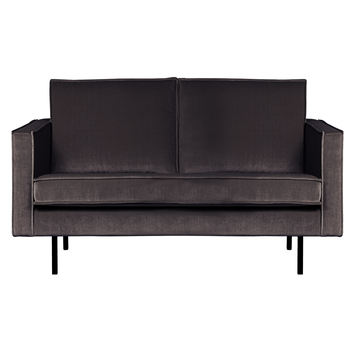 WOOOD 2-zits bank Rodeo - Velvet - Antraciet - 85x150x86