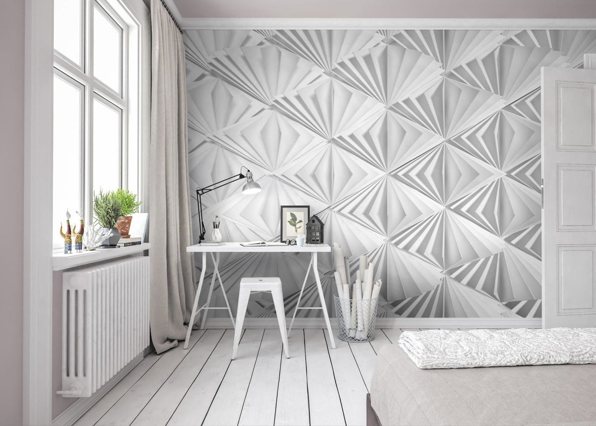 Sanders & Sanders fotobehang 3d wit - 368 x 254 cm - 612197