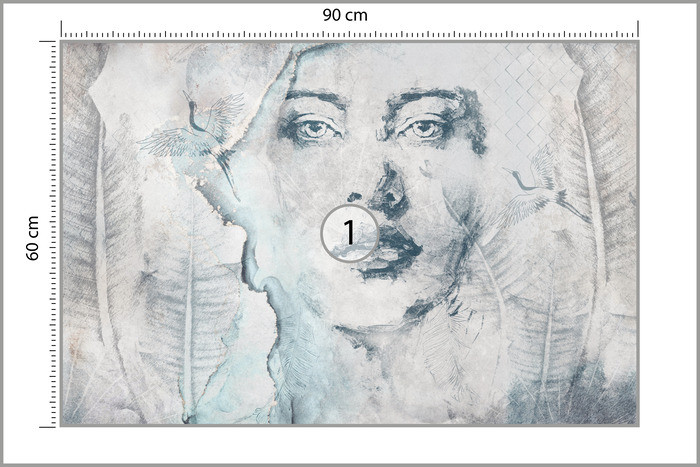 Fototapeta Portret Kobiety Na Betonie 90x60cm