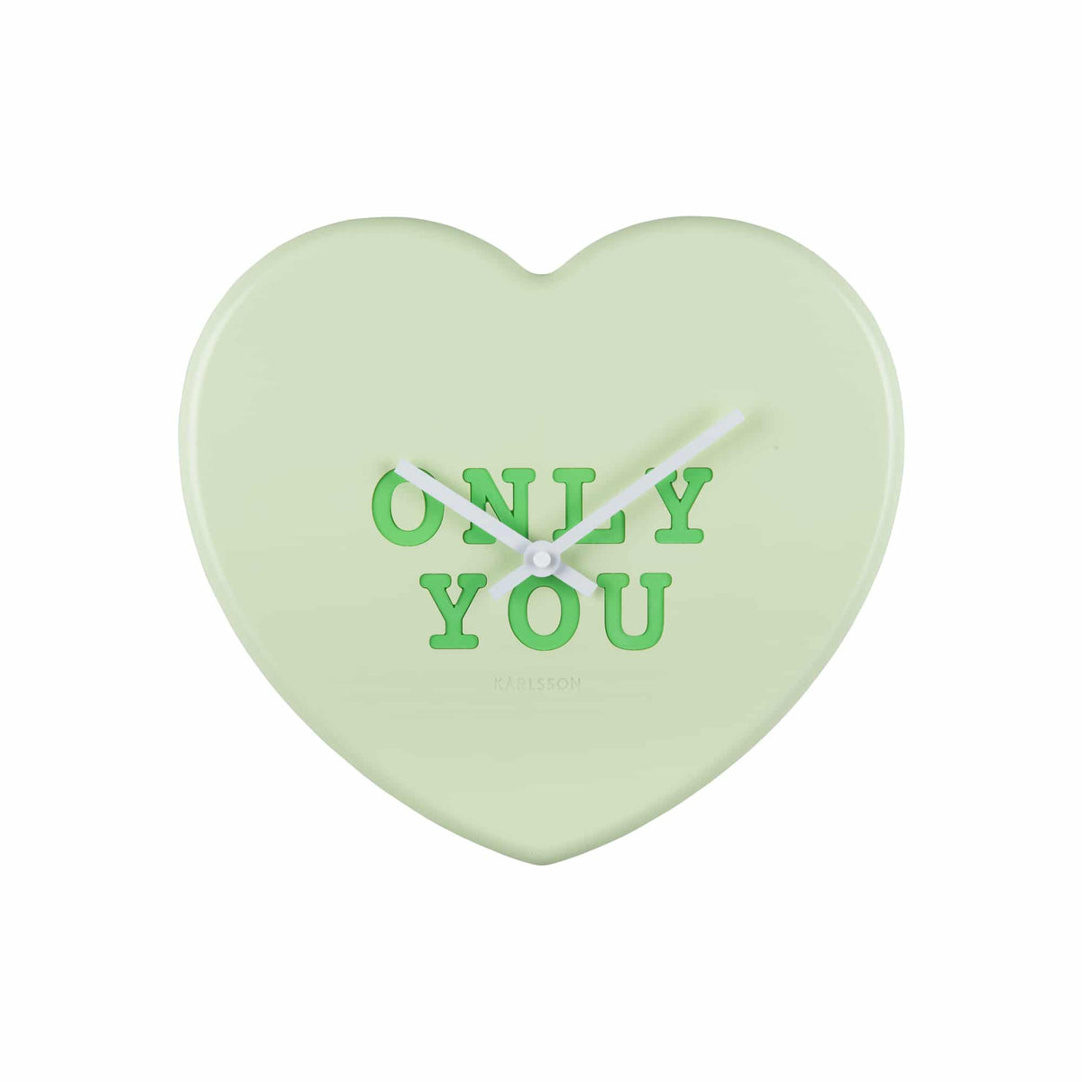 Karlsson wandklok Heart Candy - groen - 30x6.2x27cm