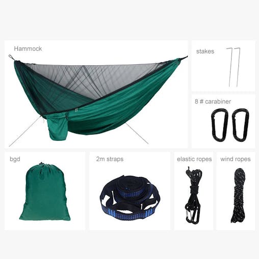 NNEOBA Camping Hammock with Net (290x140cm)