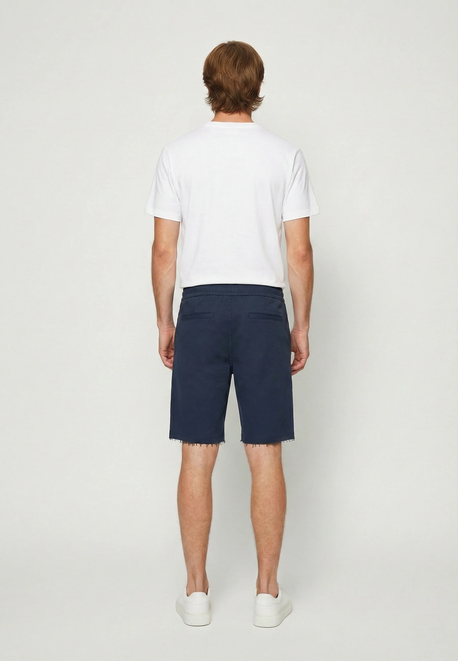 Short regular bleu marine molleton coton polyester KASIUS