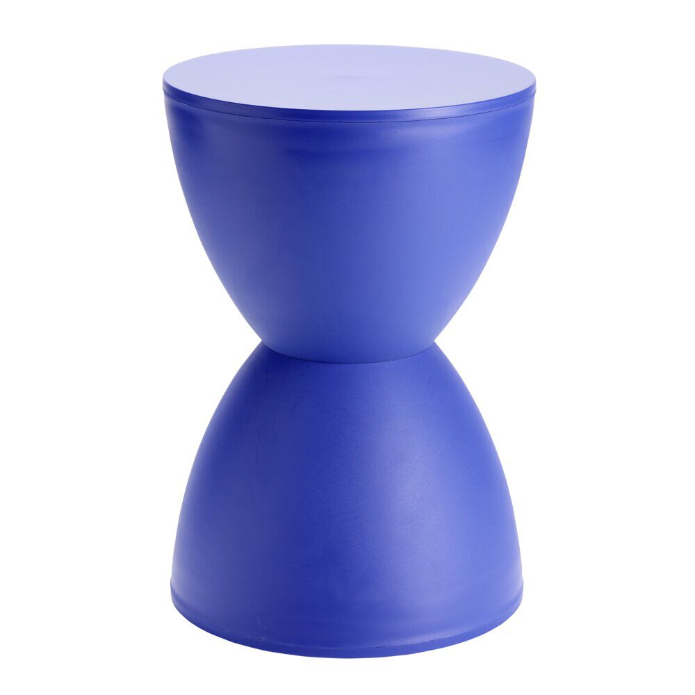 Tabouret bas rond Verso plastique bleu Ø29xH43cm