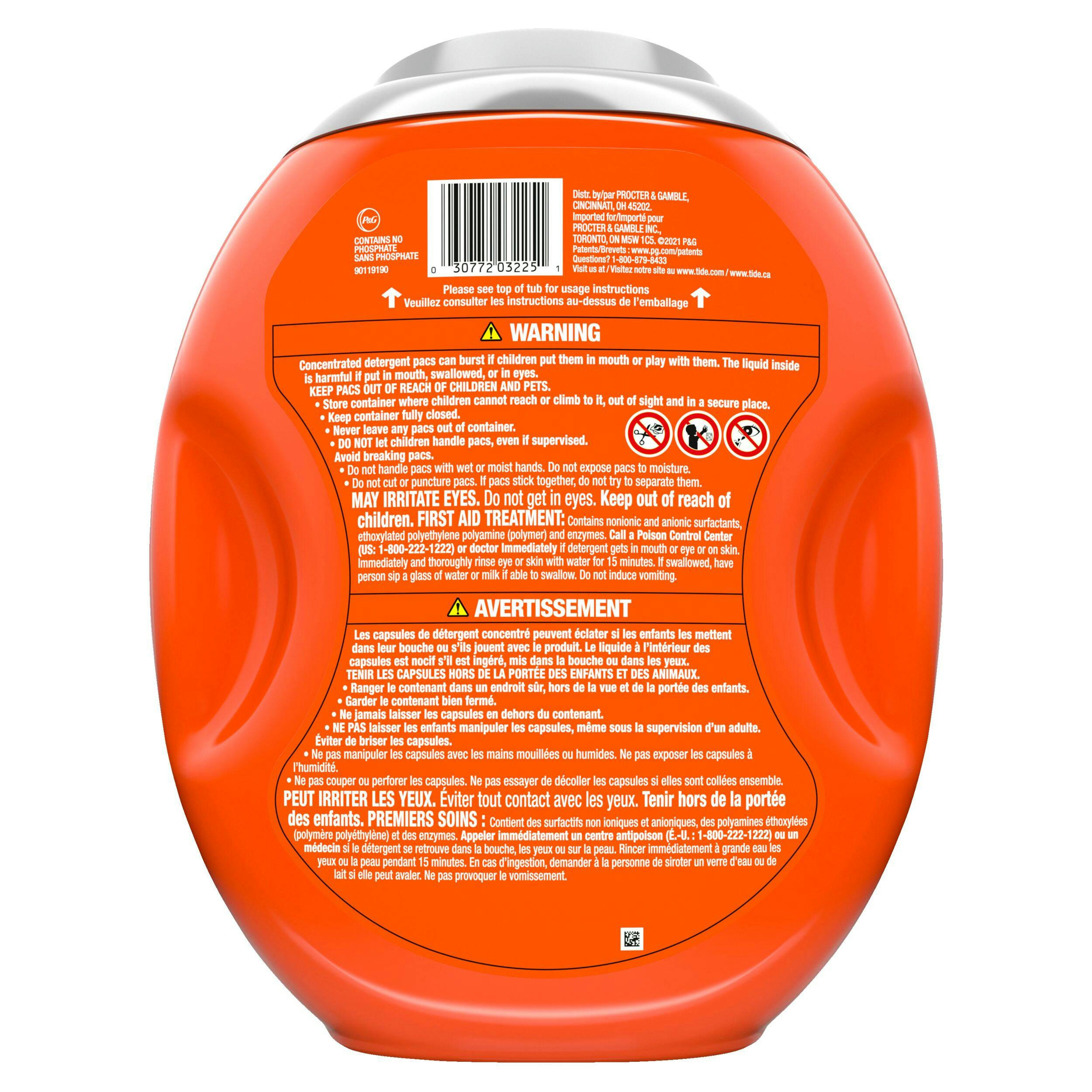 Tide Ultra OXI Power PODS with Odor Eliminators Pacs, 63 Count