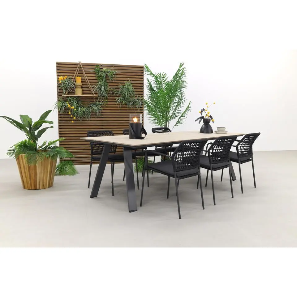 Taste Barista antraciet/Garden Impressions Nevada 240x100 cm