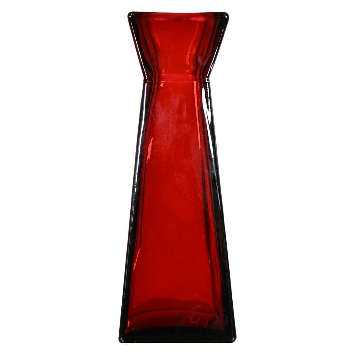 GOTLAND - Vase en verre recyclé  rubis 45 cm