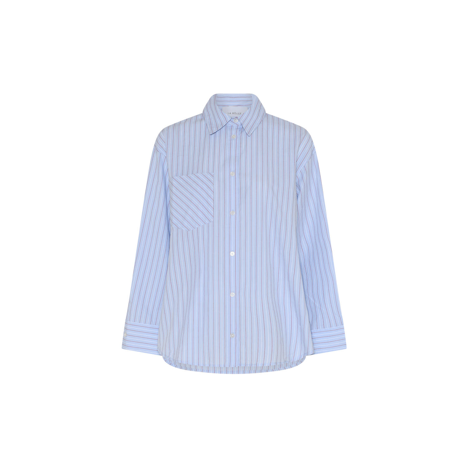 Josephine Oversize Shirt, red/blue stripe