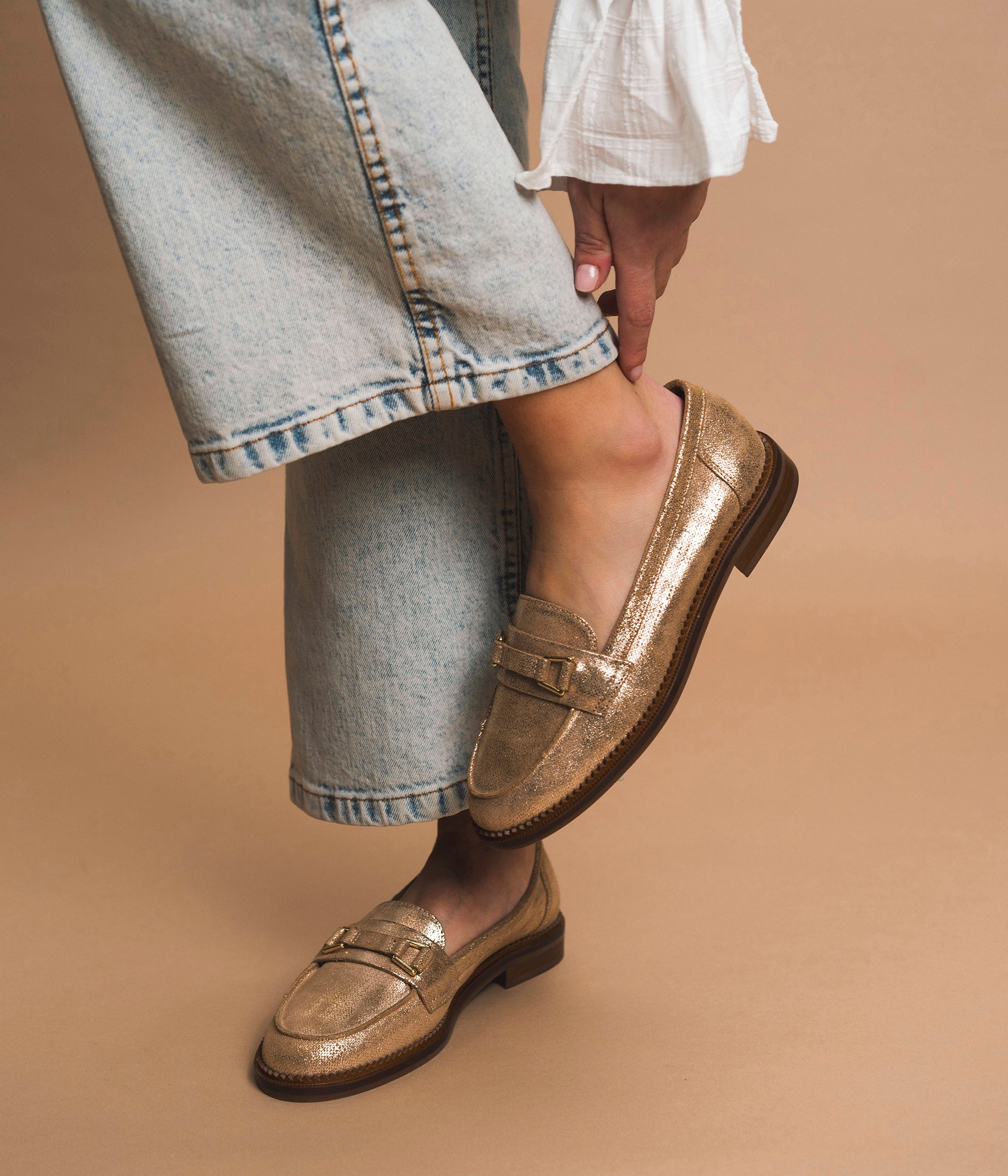 Mocassin Alanna doré