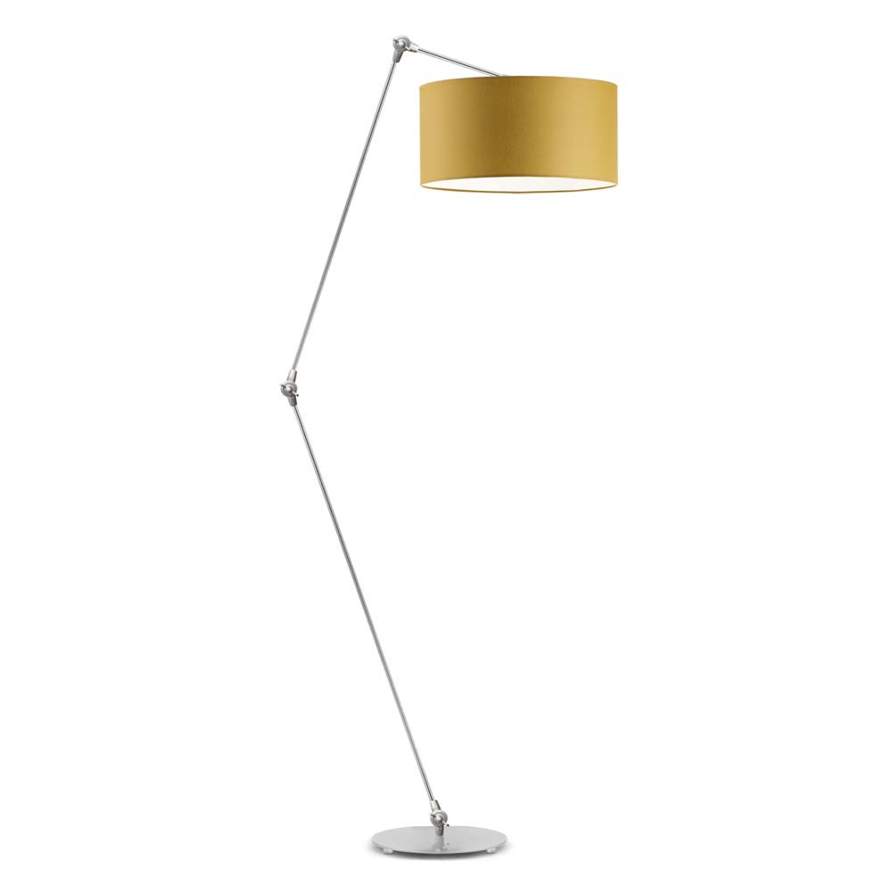 Minimalistyczna lampa podłogowa BARI Srebrny - Musztardowy
