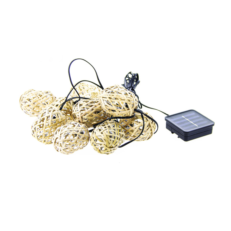 Guirlande lumineuse LED rotin 3000 K 5 m 10 x 1 W XANLITE