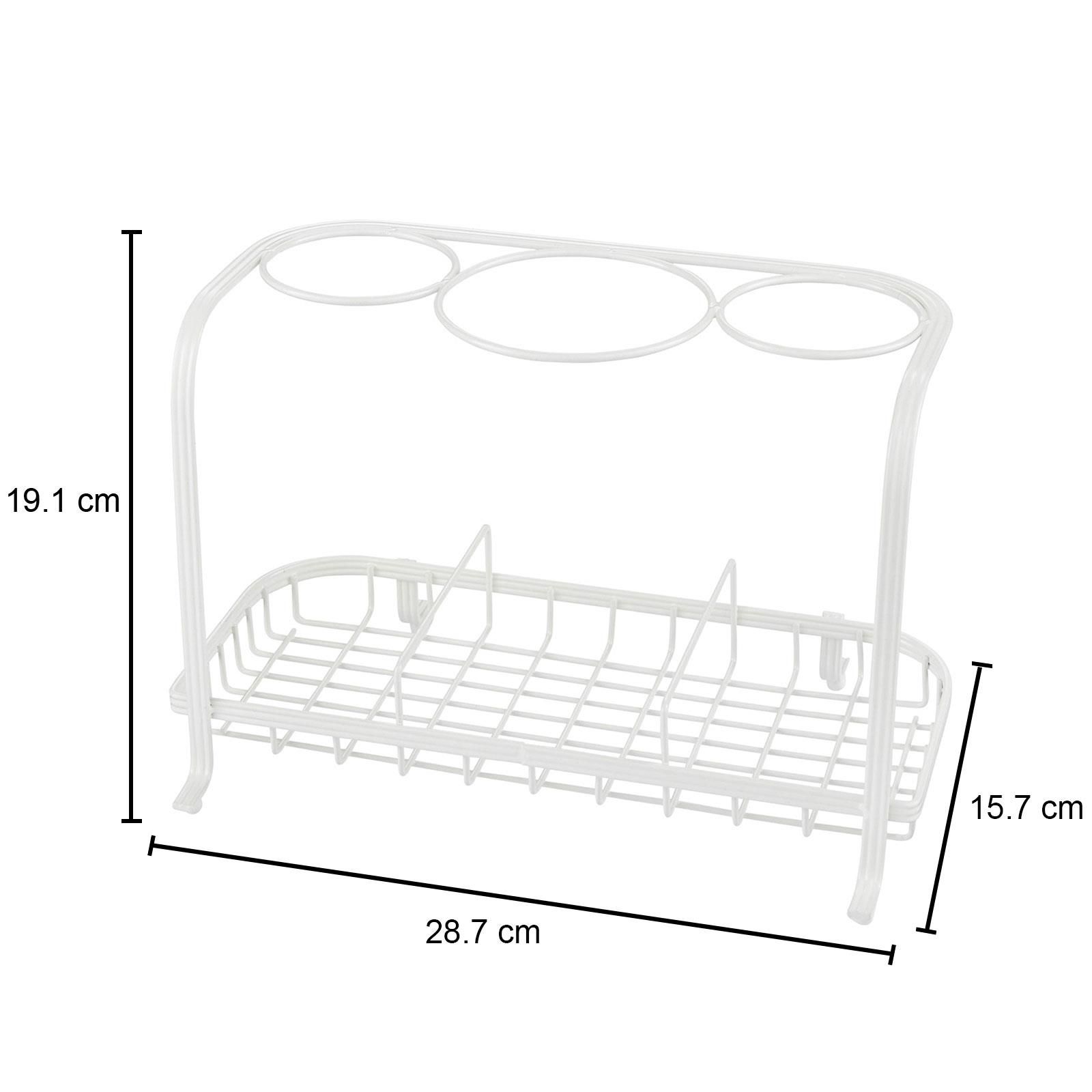 House of Home Freestanding Hair Dryer & Straighteners Holder Storage Stand Cable Tidy in cream