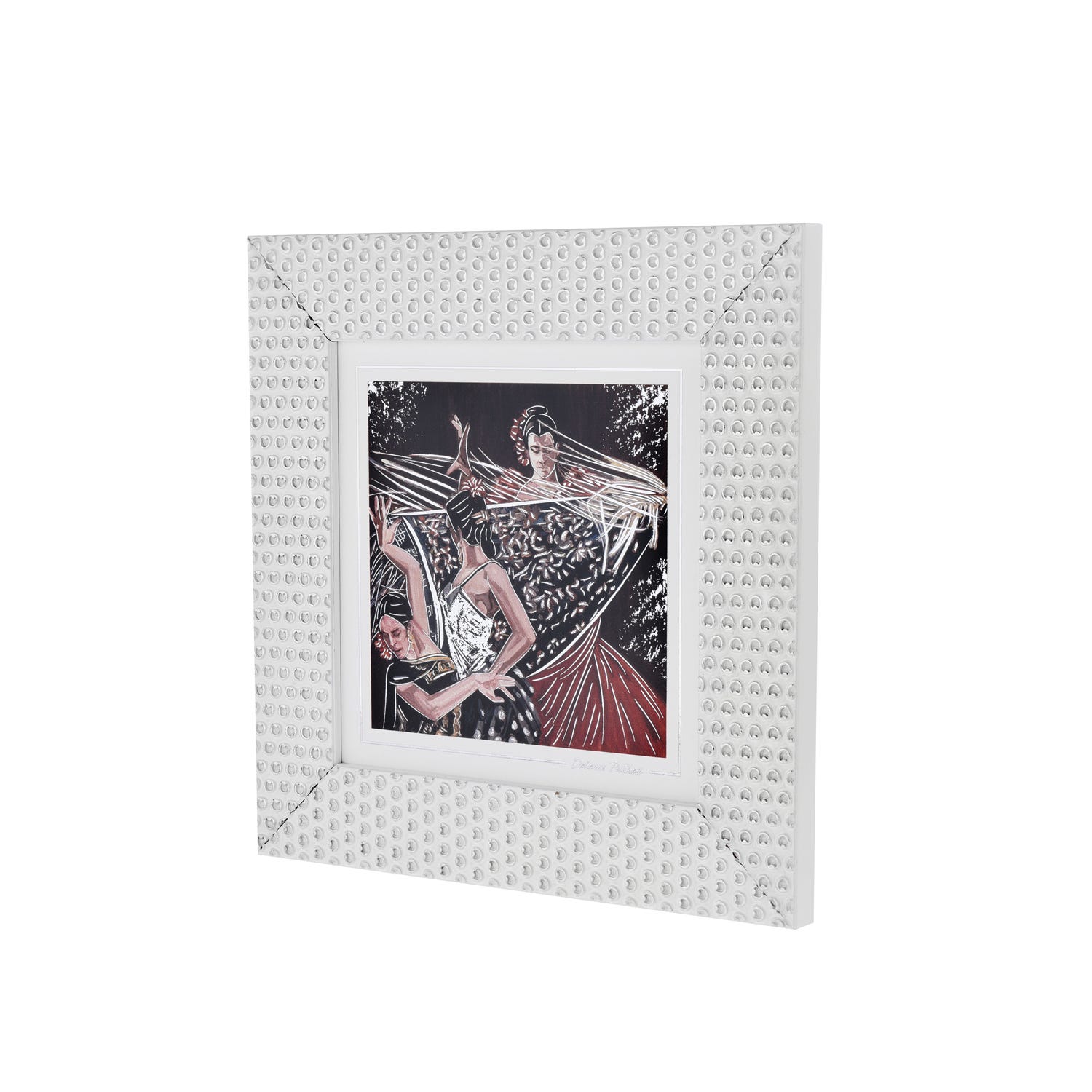 Quadro Tango 30x30 cm Beltrami con argento Miro Silver