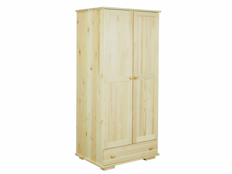 Szafa drewniana z drążkiem 80 MODERN, kolor sosnowy