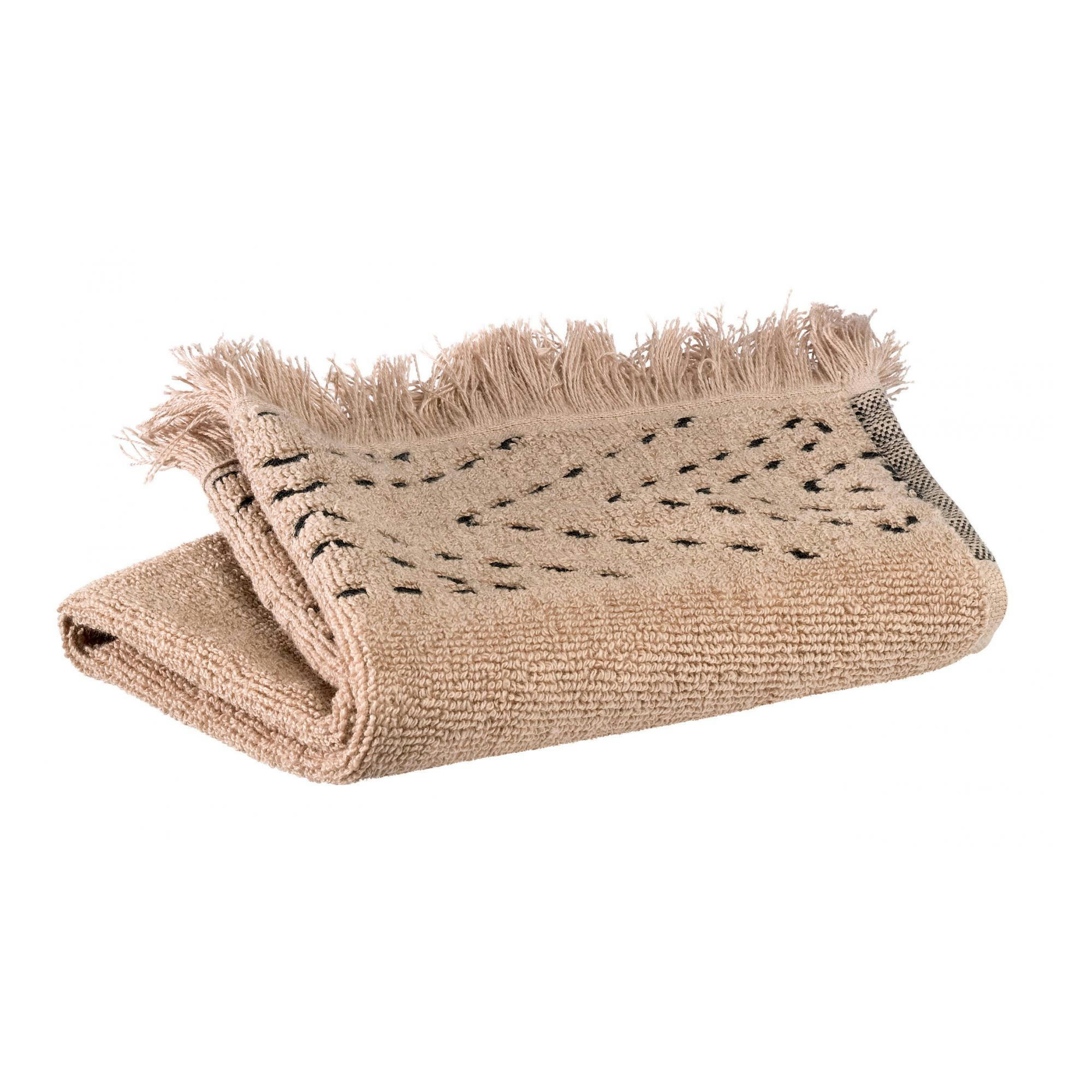 JULIA - Serviette invité  en coton sesame 30 x 50