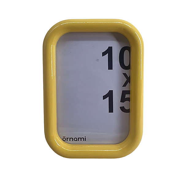 Cadre photo arrondi 10 x 15 jaune brillant, Ornami