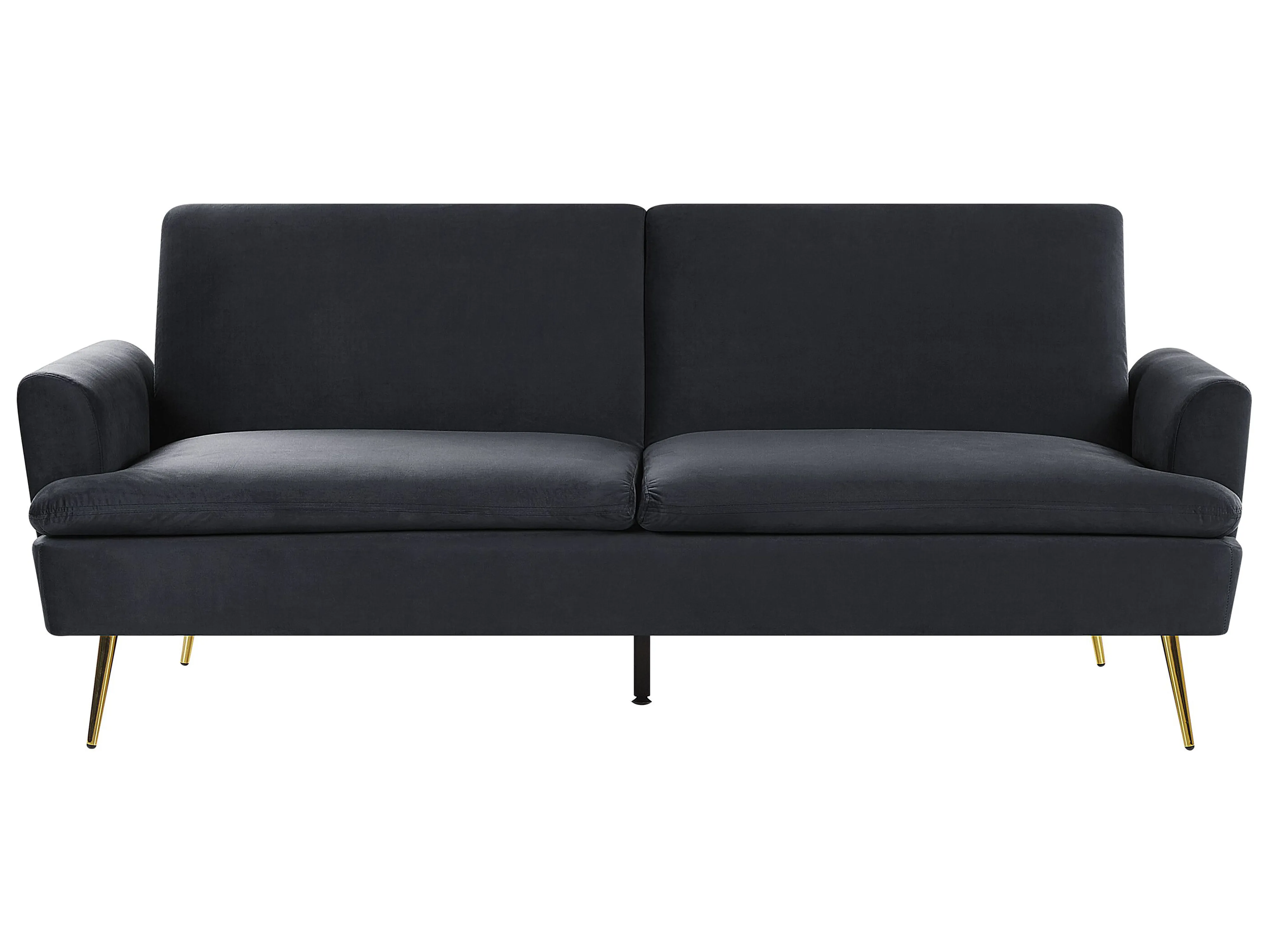 Sofa Bed 3 Seater VETTRE Velvet Black