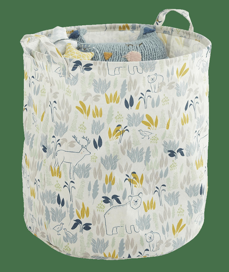 SWEET BEAR - Grand panier de rangement pour jouets beige 40x40x40cm