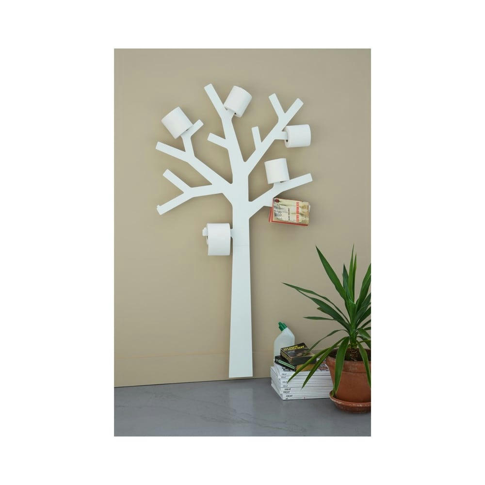 Pqtier - Porte papier wc pqtier métal blanc