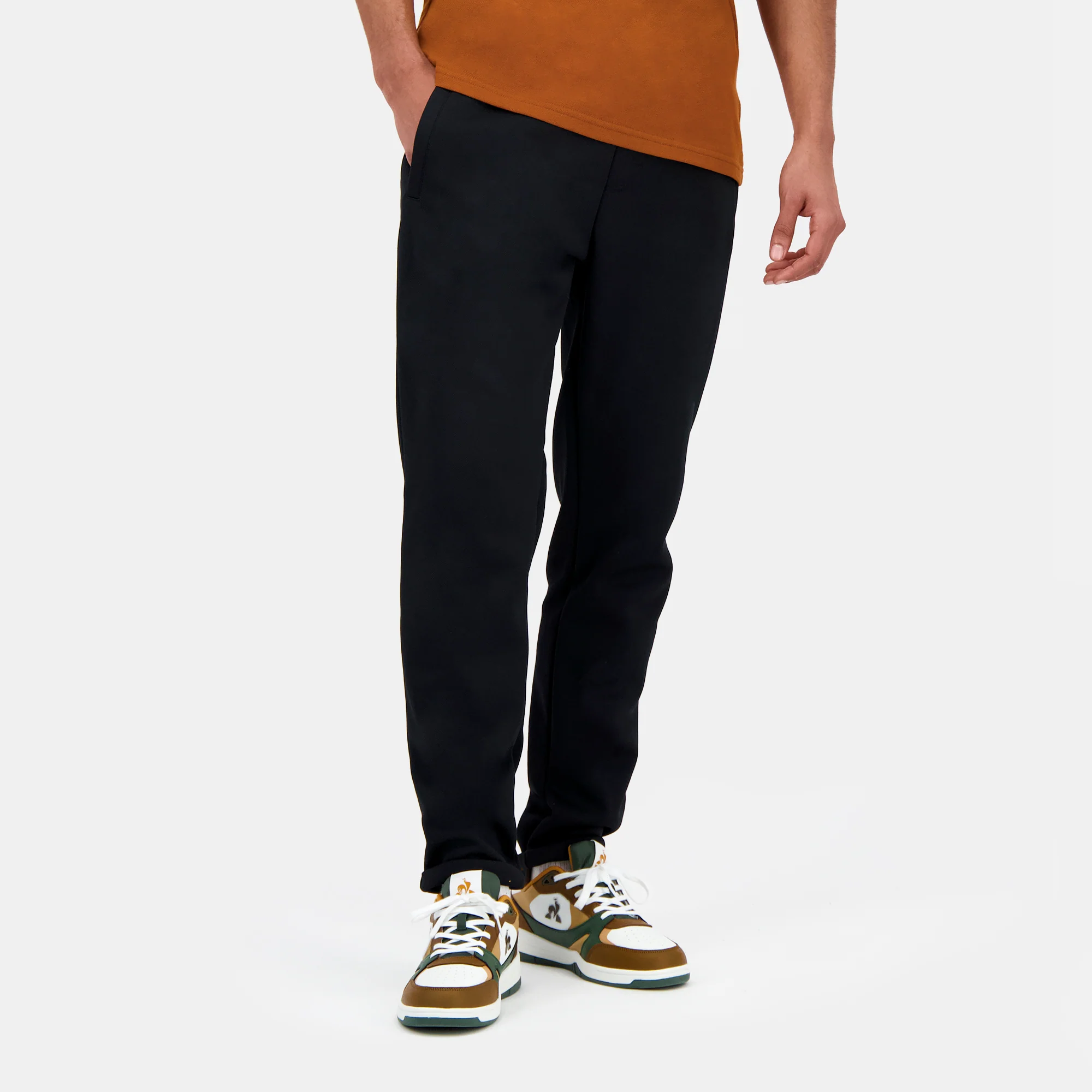 Pantalon carotte Essentiel double face piqué