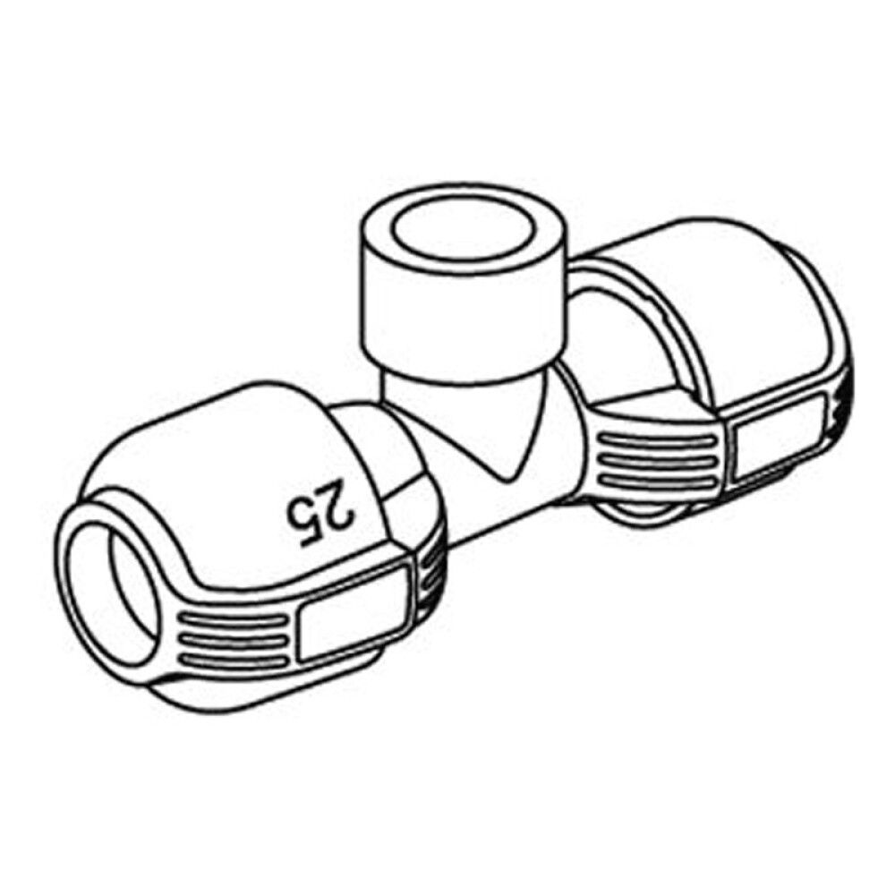 T-STYKKE GARDENA 3/4" 25MM HONA