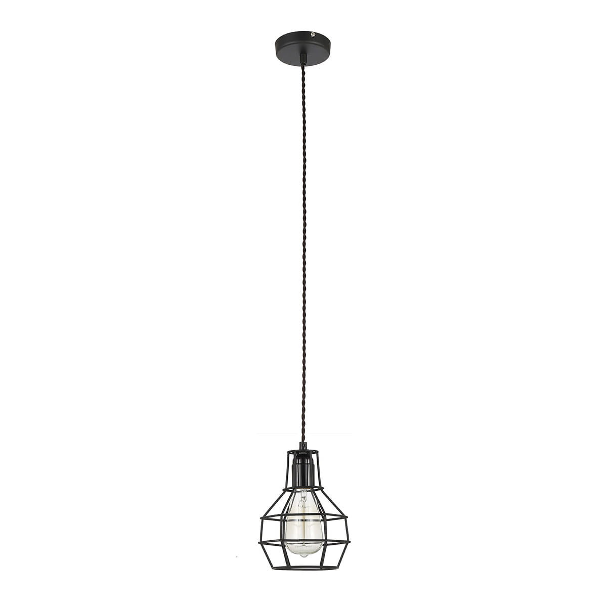 Lampa wisząca czarna Constantin 1xE27x60W wym: 100x13,5x13,5 cm Italux